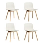 HAY - About A Chair AAC 12 , lacquered oak / melange cream 2. 0 (plastic glides) (set of 4)