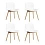 HAY - About A Chair AAC 12 , lacquered oak / white 2. 0 (plastic glides) (set of 4)