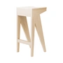 OUT Objekte unserer Tage - Schulz Bar stool 75 cm, ash waxed with white pigment