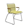 HOUE - CLICK Outdoor Dining armchair with low backrest, lemon zest