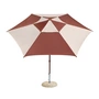 Kopie - HAY - Terrazza Parasol, hexagonal, Ø 300 cm, off-white / burgundy