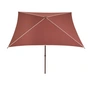 HAY - Terrazza Parasol, square, 240 x 240 cm, off-white / burgundy