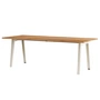 TipToe - NEW MODERN Dining table 95 x 220 cm, recycled reclaimed wood / cream white