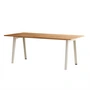 TipToe - NEW MODERN Dining table 95 x 190 cm, recycled reclaimed wood / cream white