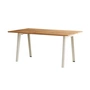 TipToe - NEW MODERN Dining table 95 x 160 cm, recycled reclaimed wood / cream white
