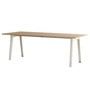 TipToe - NEW MODERN Dining table 95 x 220 cm, oak / cream white