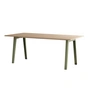 TipToe - NEW MODERN Dining table 95 x 190 cm, oak / khaki green