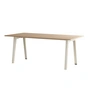 TipToe - NEW MODERN Dining table 95 x 190 cm, oak / cream white