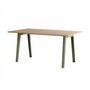 TipToe - NEW MODERN Dining table 95 x 160 cm, oak / khaki green