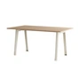 TipToe - NEW MODERN Dining table 95 x 160 cm, oak / cream white