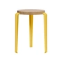 TipToe - LOU Stool, natural oak / brioche yellow