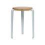 TipToe - LOU Stool, natural oak / pale blue