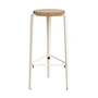 TipToe - BIG LOU Bar stool, oak / cream white