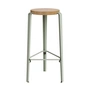 TipToe - BIG LOU Bar stool, oak / eucalyptus gray