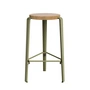TipToe - MI LOU Bar stool, oak / khaki green