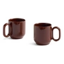 HAY - Barro Mug with handle, burgundy (set of 2)