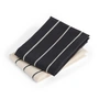 HAY - Outdoor Market Tea towel, black with beige stripes (set of 2)