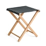 HAY - Outdoor Market Folding stool, black with beige stripes