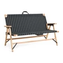 HAY - Outdoor Market Folding sofa, black with beige stripes