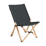 HAY - Outdoor Market Folding chair, black with beige stripes