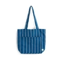HAY - Outdoor Market Tote Bag M, blue with beige stripes