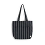 HAY - Outdoor Market Tote Bag M, black with beige stripes