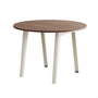 TipToe - NEW MODERN Dining table Ø 110 cm, walnut / cream white