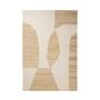 Broste Copenhagen - " Lumi " Rug, 140 x 200 cm, white / natural