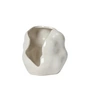 Broste Copenhagen - Hekla Candle holder, Ø 16 x H 16 cm, white cream, glossy