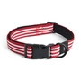 HAY - Dogs Dog collar, M/L, red / white stripes
