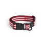 HAY - Dogs Dog collar, S/M, red / white stripes