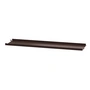 String - Metal shelf with low edge, 78 x 20 cm, dark brown