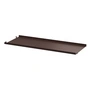 String - Metal shelf with low edge, 78 x 30 cm, dark brown