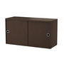 String - Cupboard module with sliding doors 78 x 30 cm, dark oak