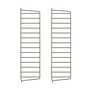 String - Wall ladder for String Shelf 75 x 20 cm (set of 2), dark brown