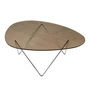 Gubi - Pedrera Coffee table, chrome / textured bronze glass