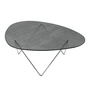 Gubi - Pedrera Coffee table, chrome / textured smoke glass