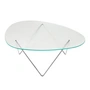 Gubi - Pedrera Coffee table, chrome / structured transparent glass