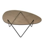 Gubi - Pedrera Coffee table, black semi matt / structured bronze glass