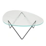Gubi - Pedrera Coffee table, black semi matt / structured transparent glass