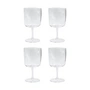 House Doctor - Sand wine glass, H16 cm, clear (set of 4)