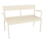 Fermob - Luxembourg Garden bench with armrest, 2-seater, latte-beige