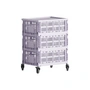 HAY - Side table on castors, medium, lavender, recycled