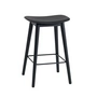 Muuto - Fiber Bar stool Wood Base H 65 cm, black