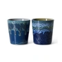HKliving - 70's Van Gogh coffee mug, 230 ml, starry night (set of 2)