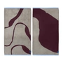 Mette Ditmer - Nova Arte Towel, 50 x 90 cm, wine / sand (set of 2)