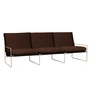 Ferm Living - Desert Outdoor 3-seater sofa, cashmere / chestnut (Pure Bouclé)