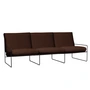 Ferm Living - Desert Outdoor 3-seater sofa, black / chestnut (Pure Bouclé)