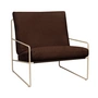 Ferm Living - Desert Outdoor armchair, cashmere / chestnut (Pure Bouclé)