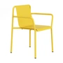 TipToe - Panorama garden chair with armrests, sun yellow